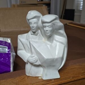 Elegant White Ceramic Sculpture